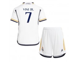 Real Madrid Vinicius Junior #7 Hemmakläder Barn 2023-24 Kortärmad (+ Korta byxor)